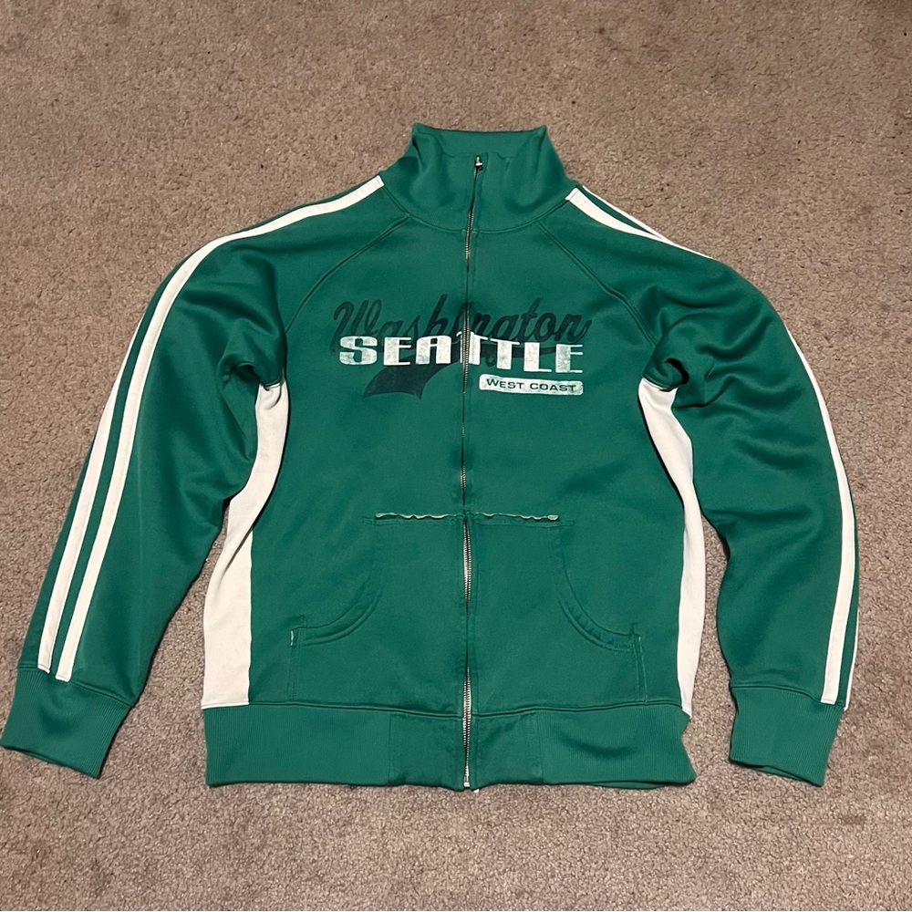 J. America Green and White Jacket